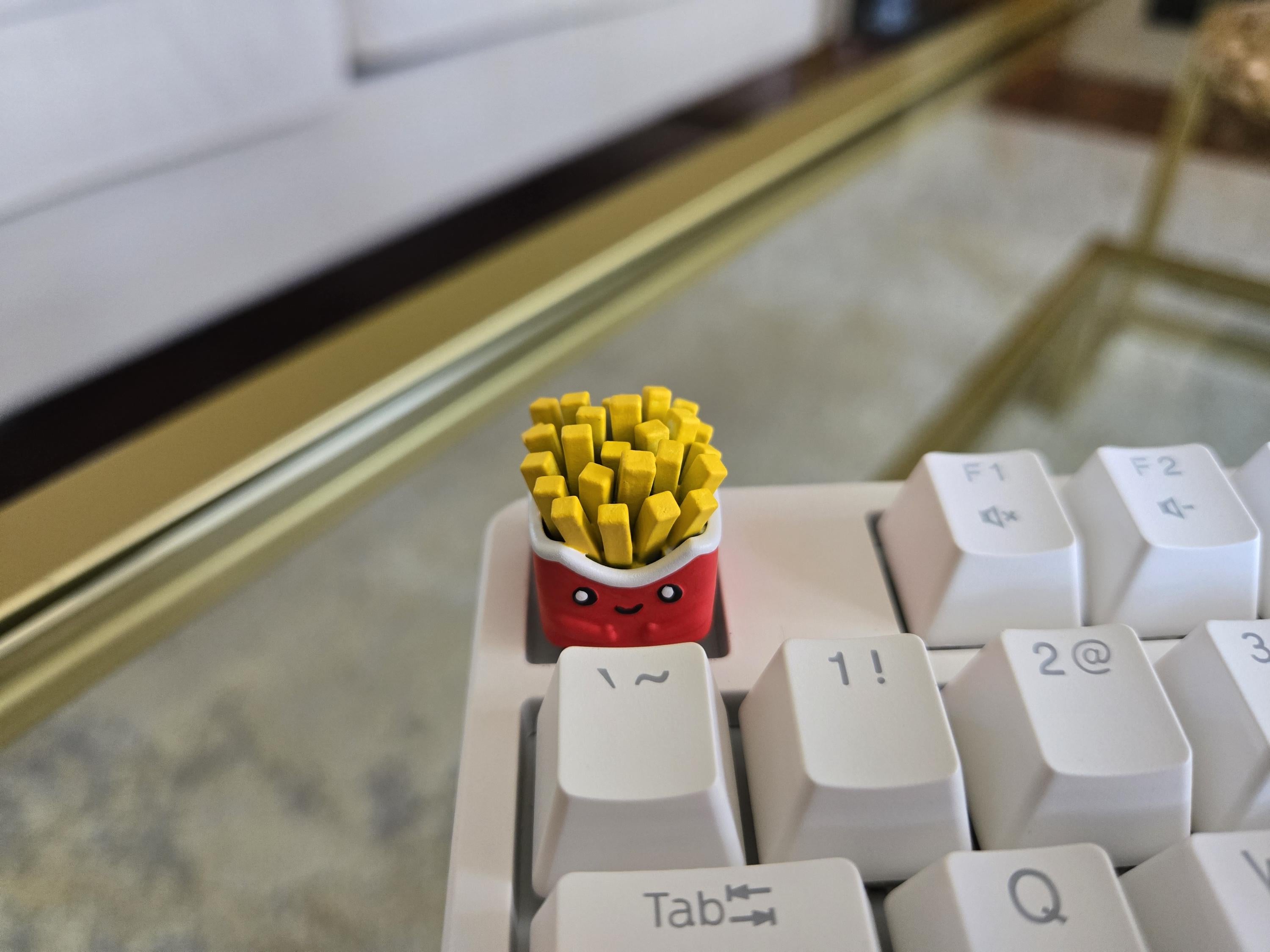Fries Food Keycap - Hand Painted Cute Keycap Designs, Cherry MX