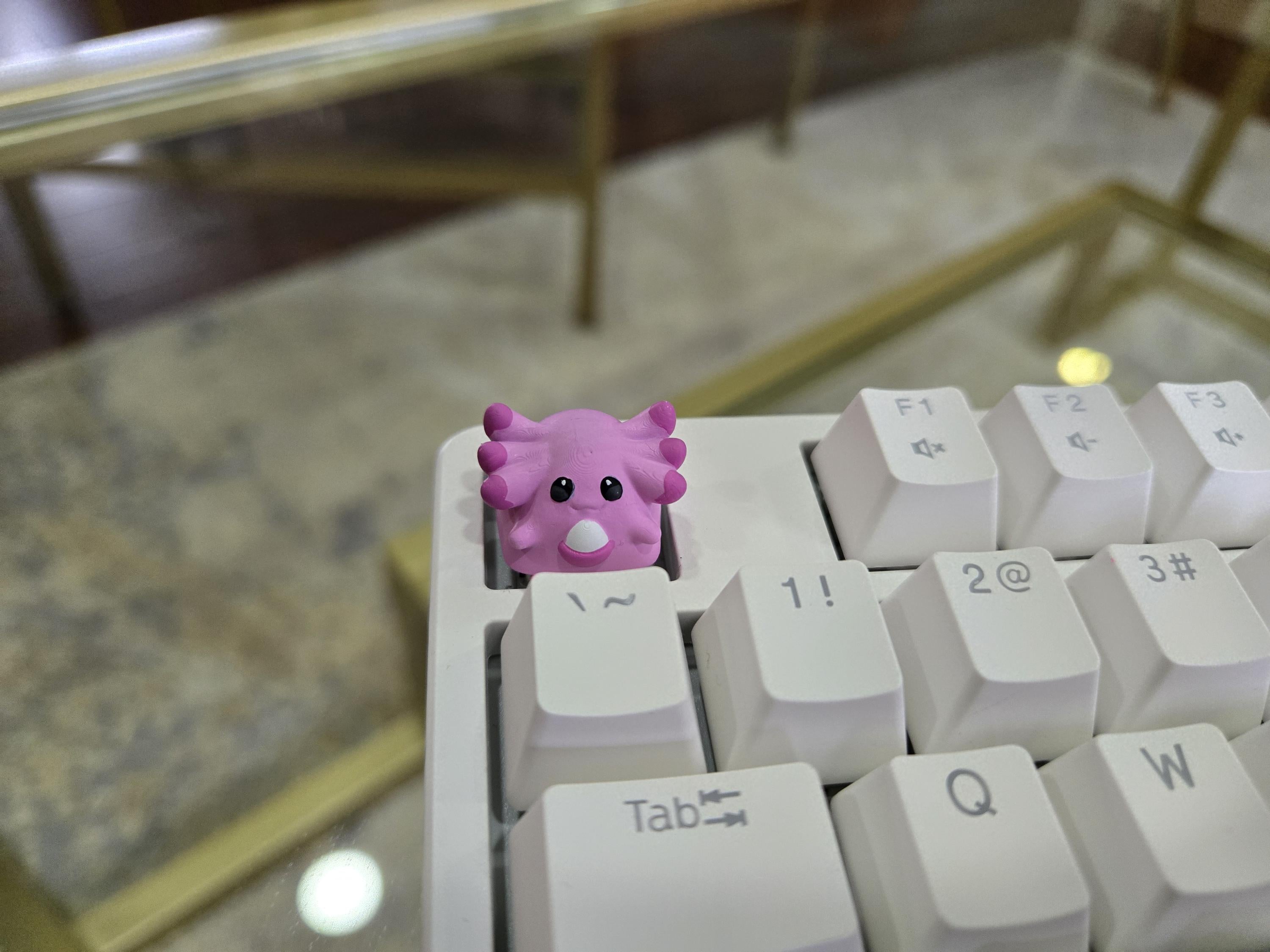 Anime Chansey Keycap - Hand Painted Cute Keycap Designs, Cherry MX