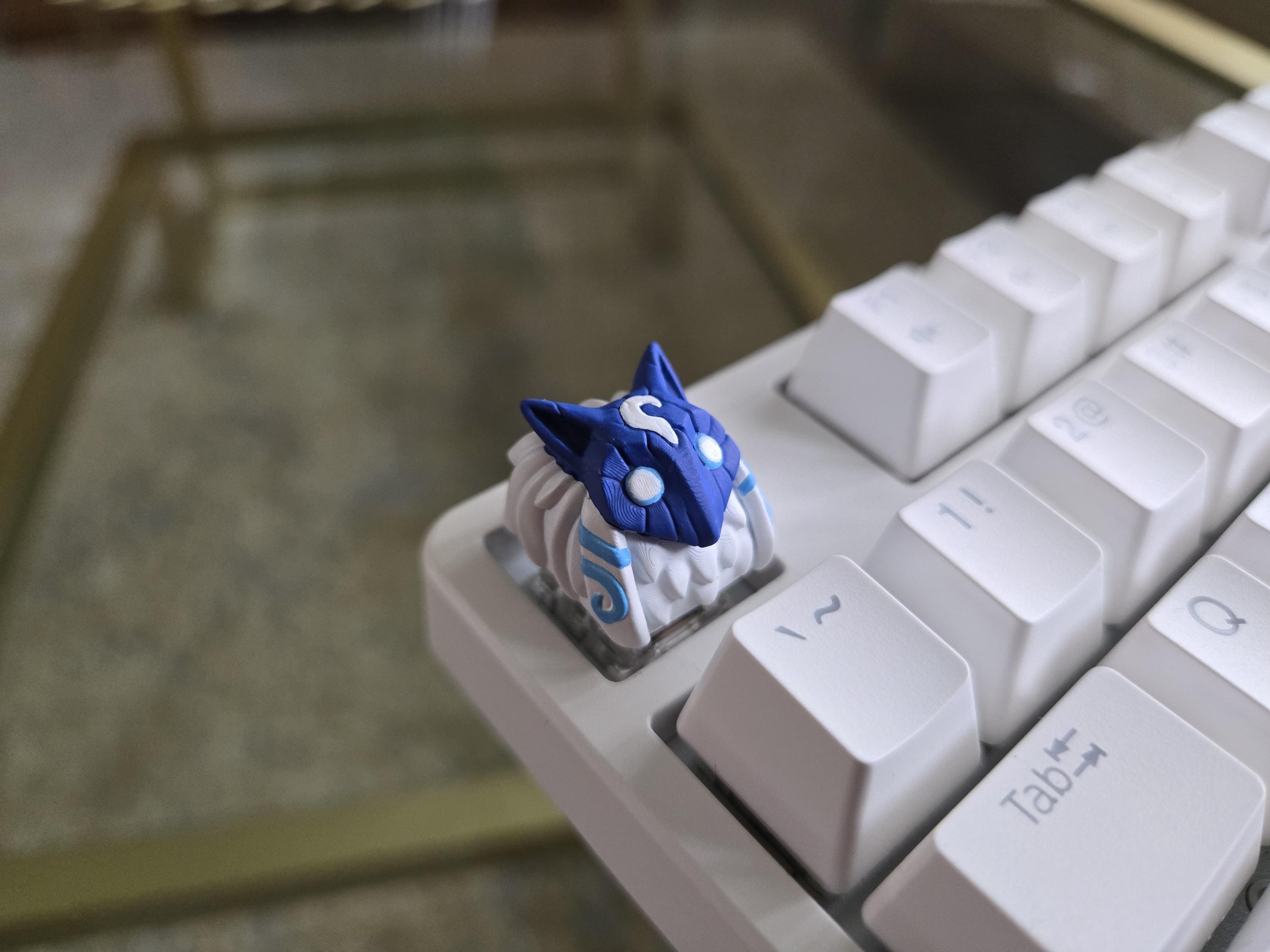 Video Game Kindred Keycap - Hand Painted Cute Keycap Designs, Cherry MX, League of Legends