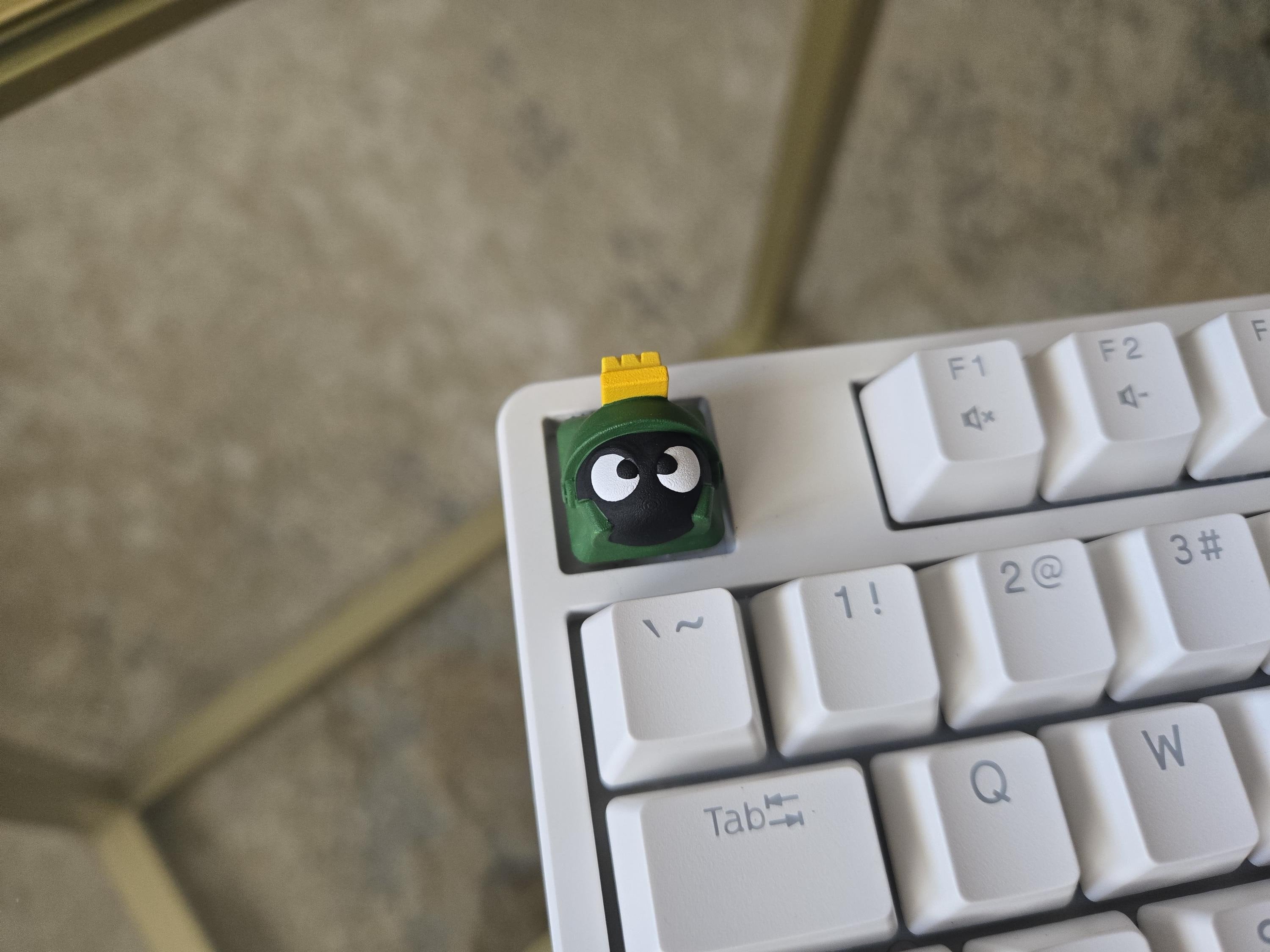 Marvin the Martian Keycap - Hand Painted Cute Keycap Designs, Cherry MX