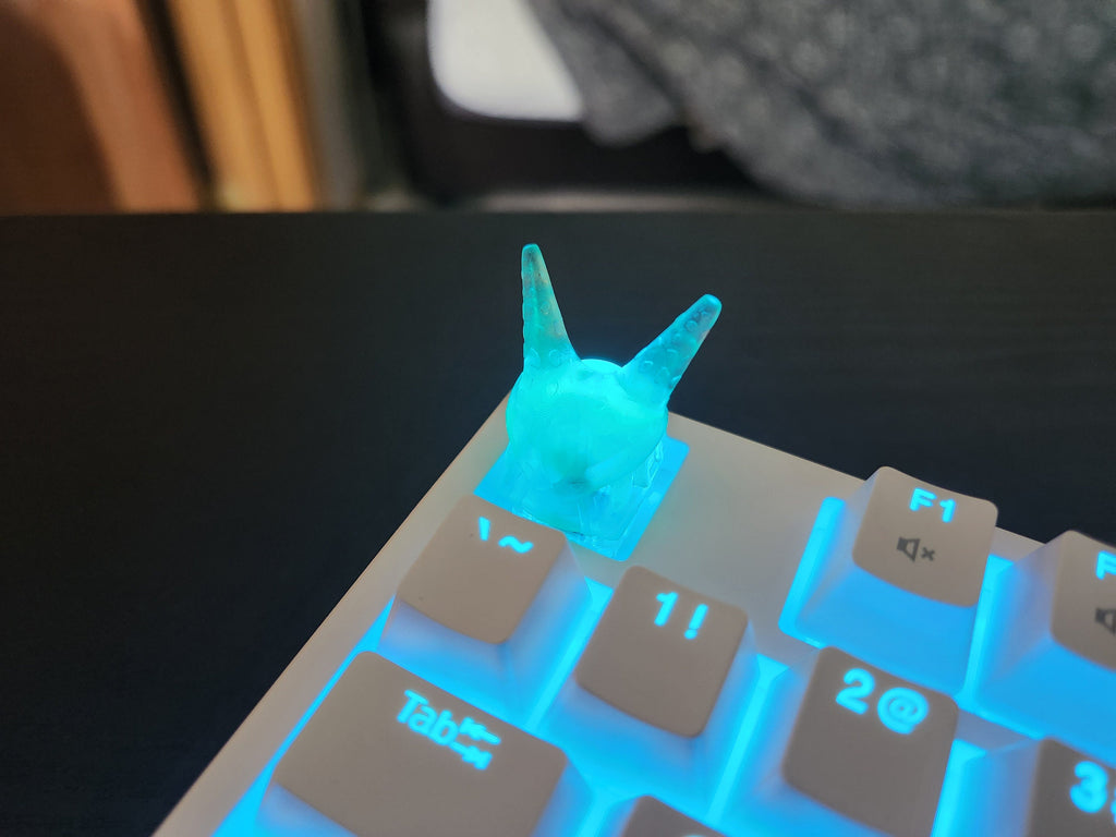 Anime Keycap - Clear Transparent Cute Keycap Designs, Cherry MX, Multiple Colors, Hiko3D