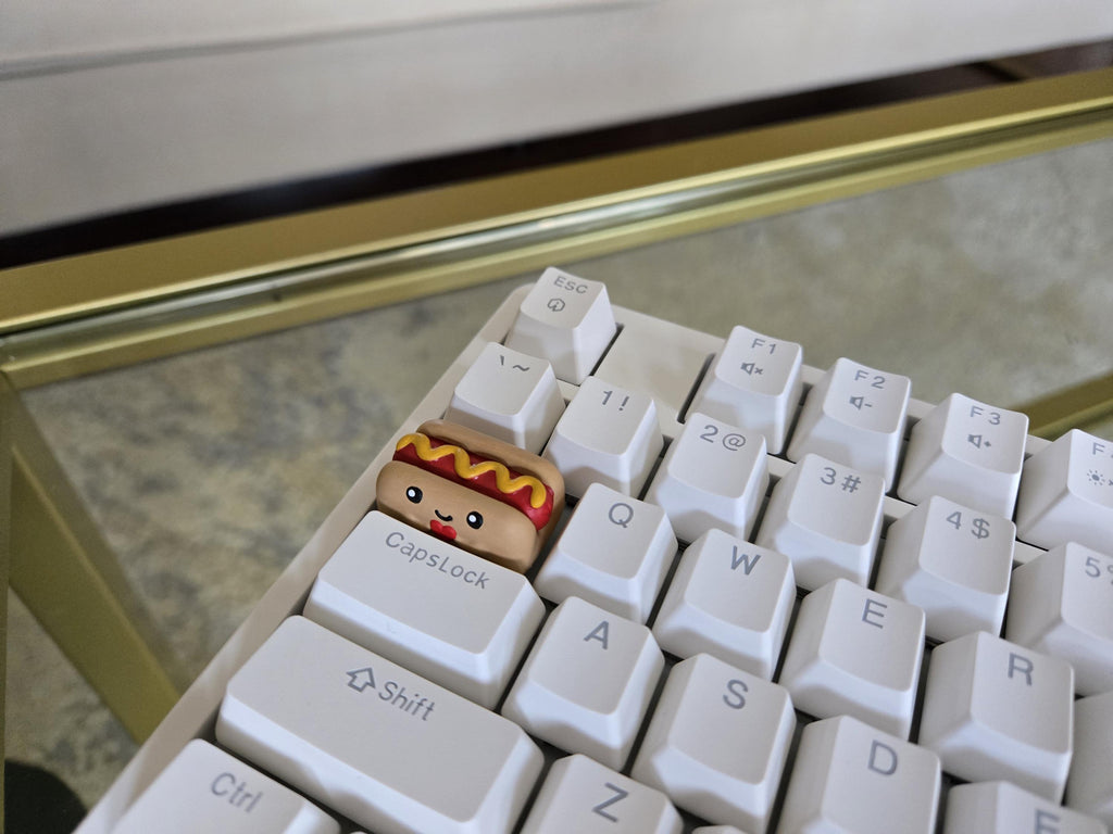 Hotdog Food Keycap - Hand Painted Cute Keycap Designs, Cherry MX