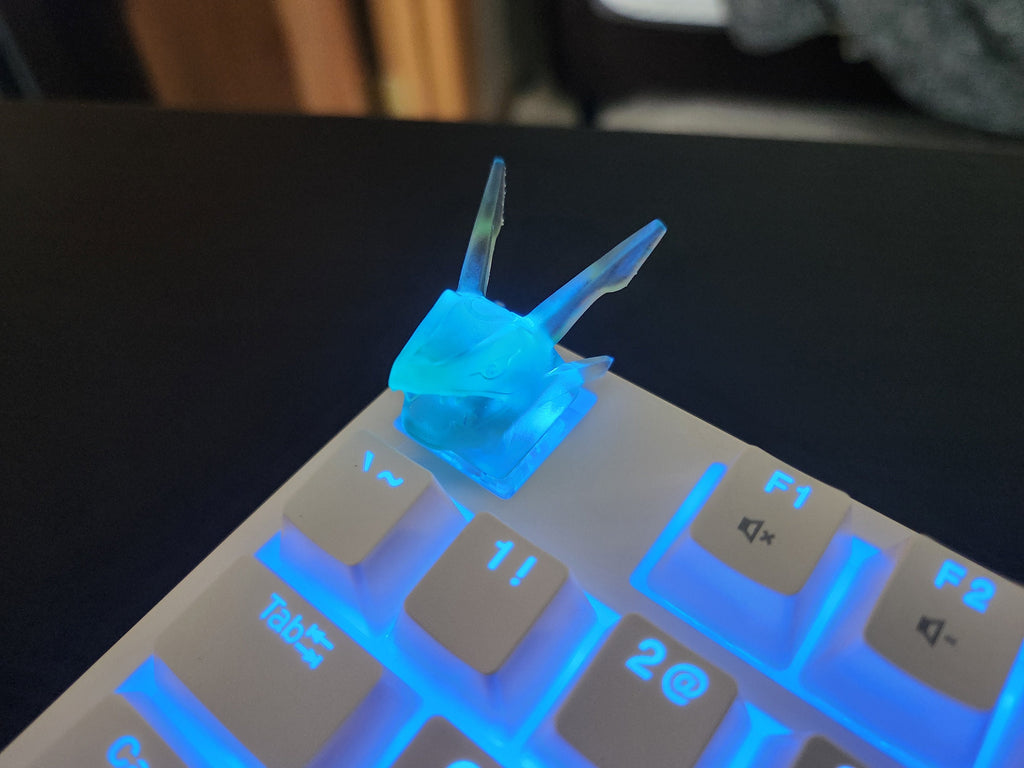 Video Game Keycap - Clear Transparent Cute Keycap Designs, Cherry MX, Multiple Colors, Hiko3D