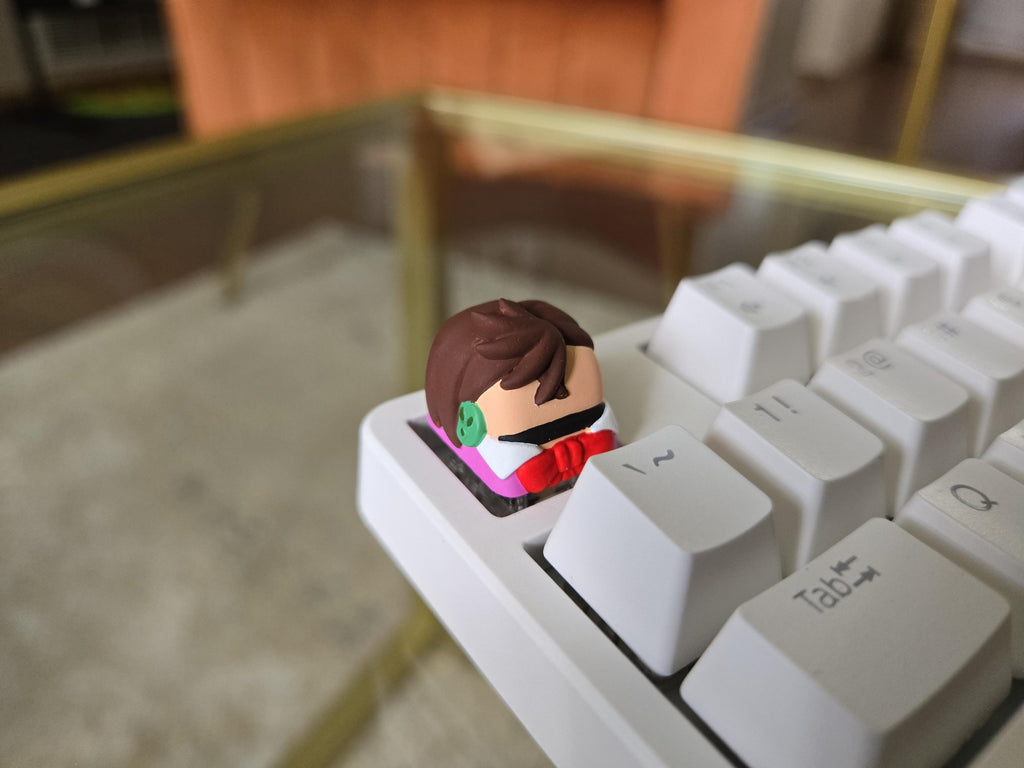 Anime Momo Keycap - Hand Painted Cute Keycap Designs, Cherry MX