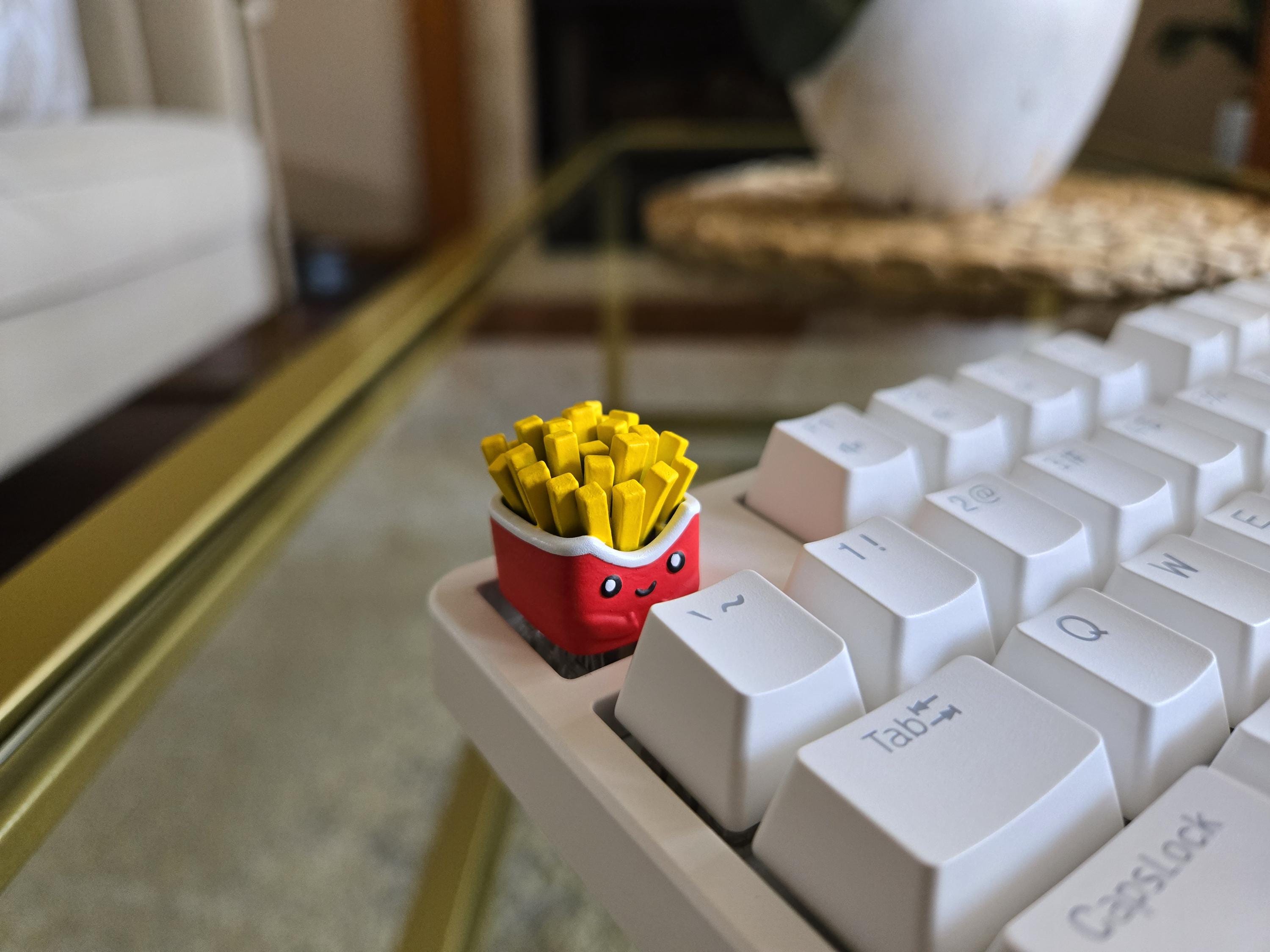 Fries Food Keycap - Hand Painted Cute Keycap Designs, Cherry MX