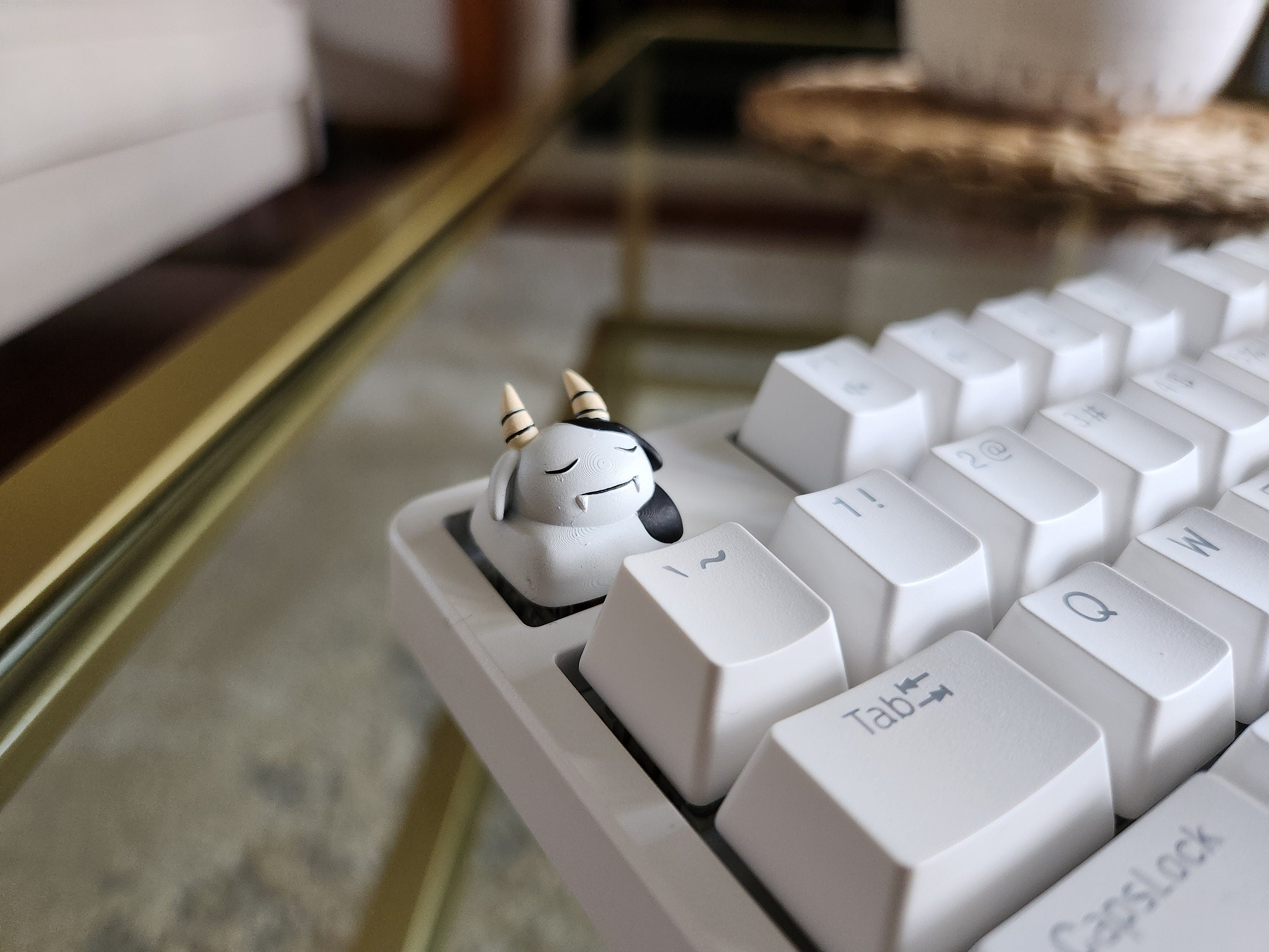 Video Game Pal World Mozzarina Keycap - Hand Painted Cute Keycap Designs, Cherry MX