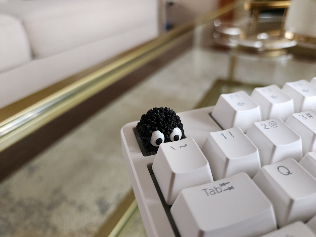 Soot Sprite Keycap - Hand Painted Cute Keycap Designs, Cherry MX