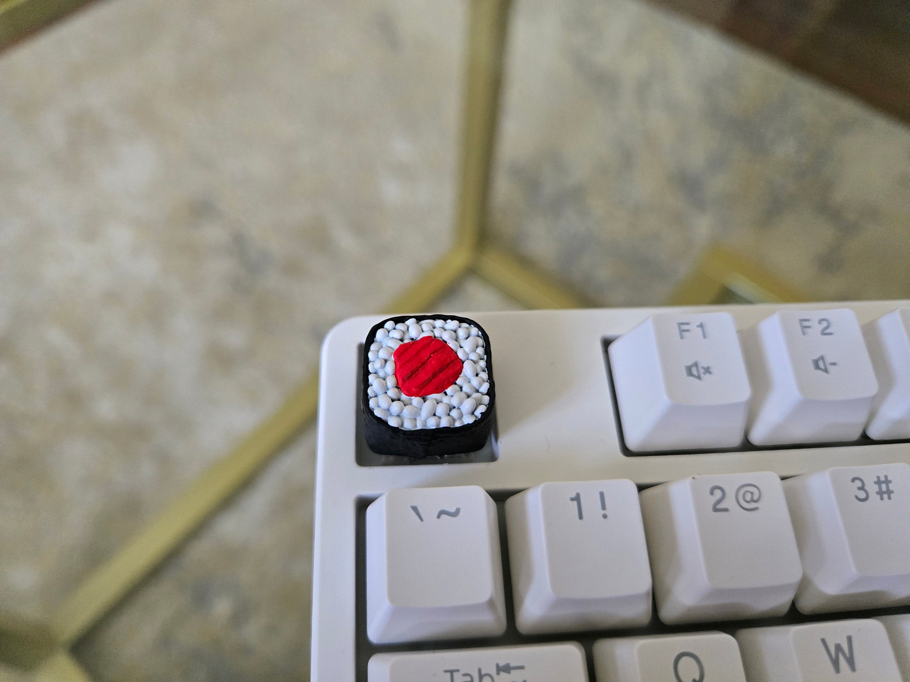 Sushi Keycap - Hand Painted Cute Keycap Designs, Cherry MX