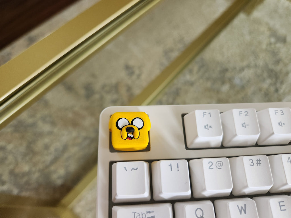 Adventure Time Jake Keycap - Hand Painted, Cute Keycap Designs, Cherry MX