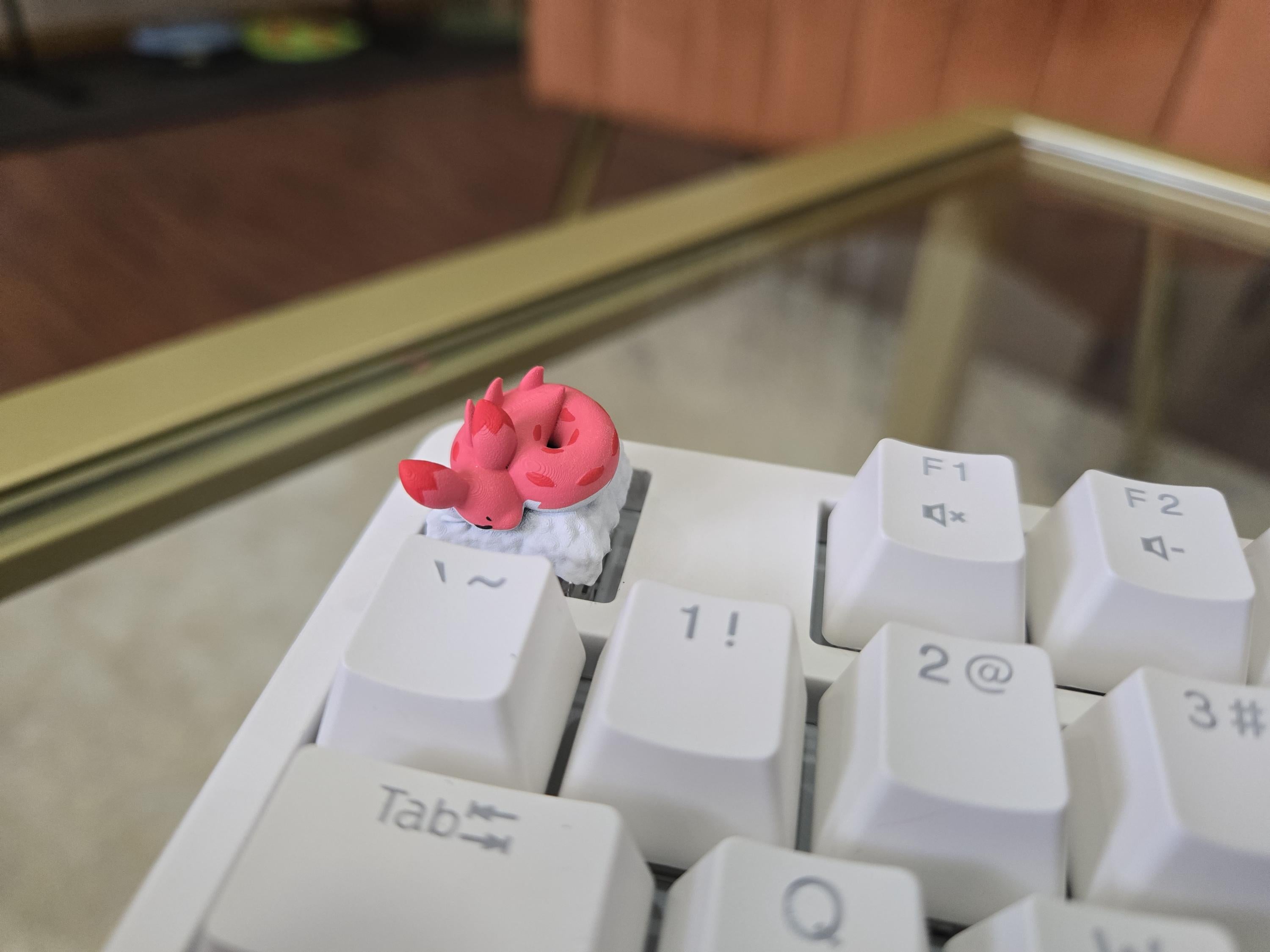 Palworld Chillet Video Game Keycap - Hand Painted, Cute Keycap Designs, Cherry MX