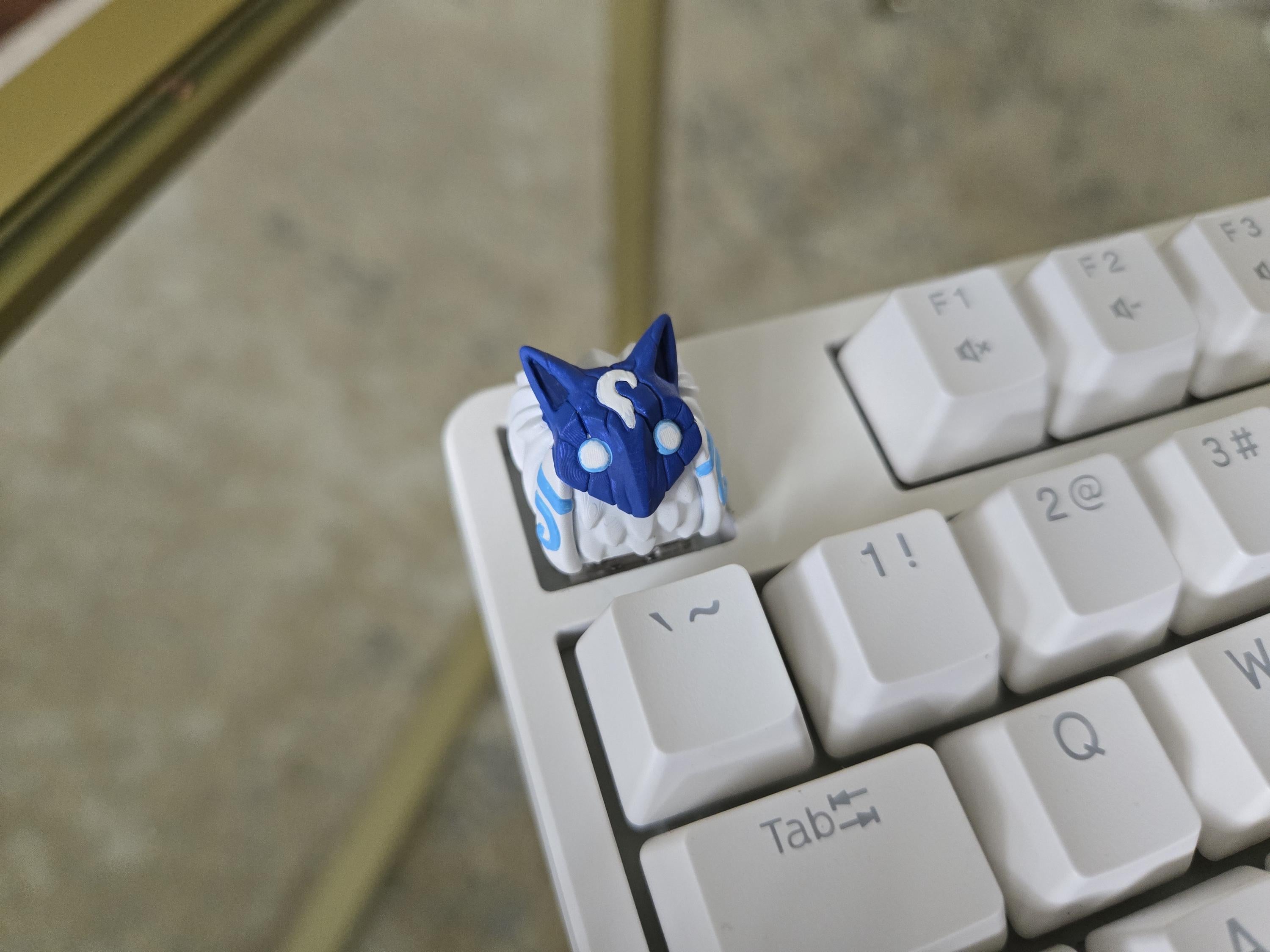 Video Game Kindred Keycap - Hand Painted Cute Keycap Designs, Cherry MX, League of Legends