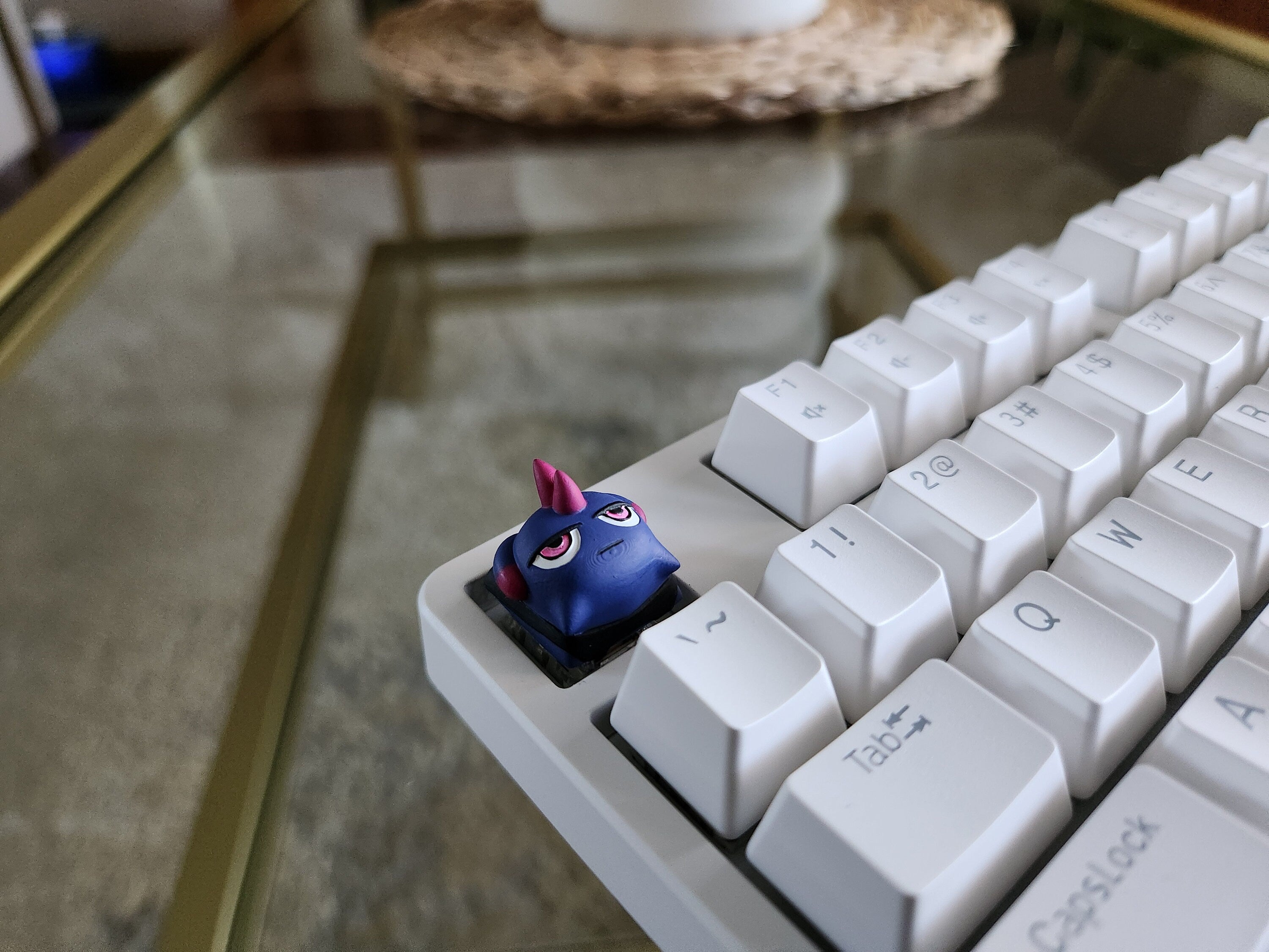 Palworld Depresso Video Game Keycap - Hand Painted Cute Keycap Designs, Cherry MX