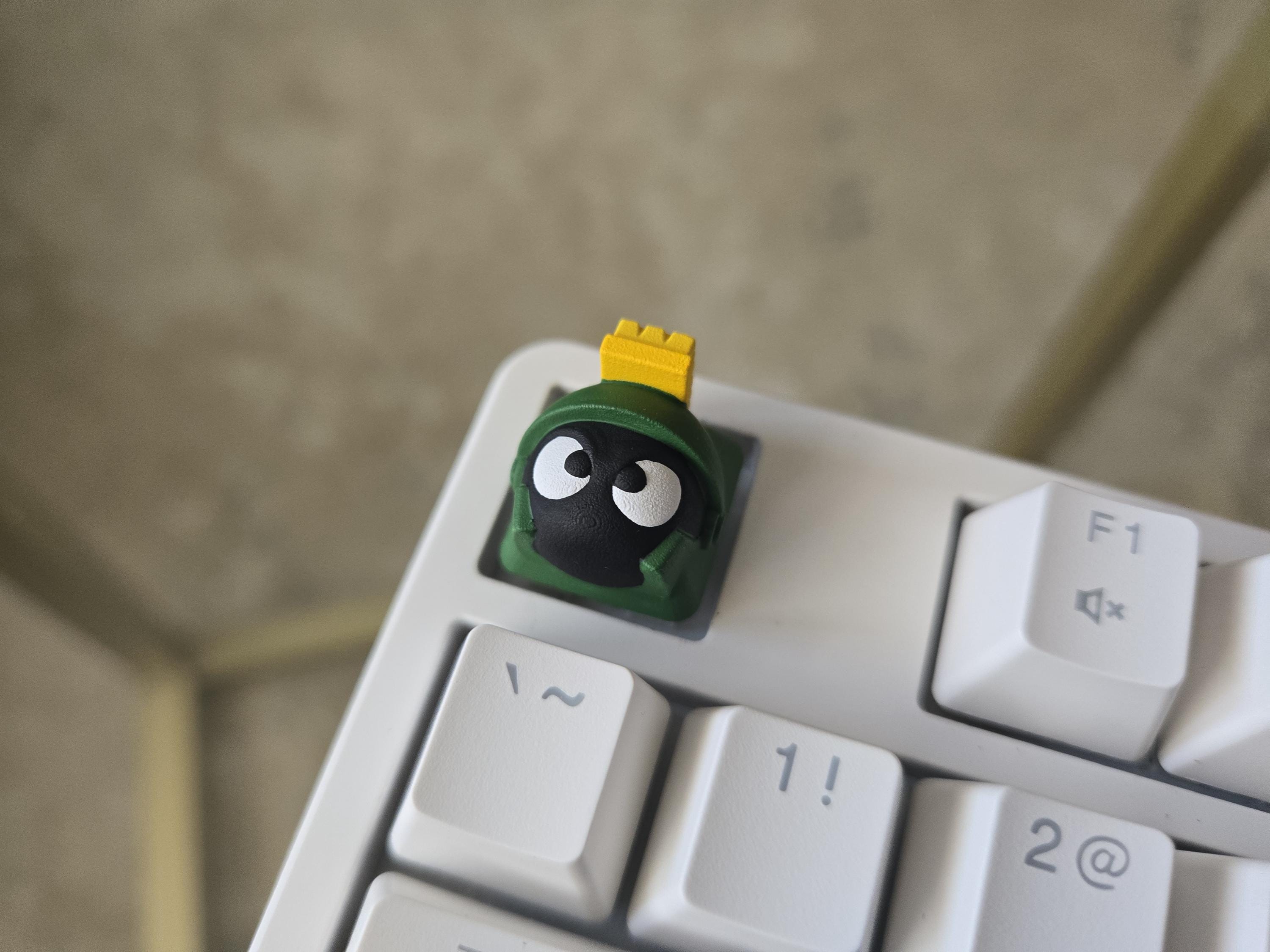 Marvin the Martian Keycap - Hand Painted Cute Keycap Designs, Cherry MX