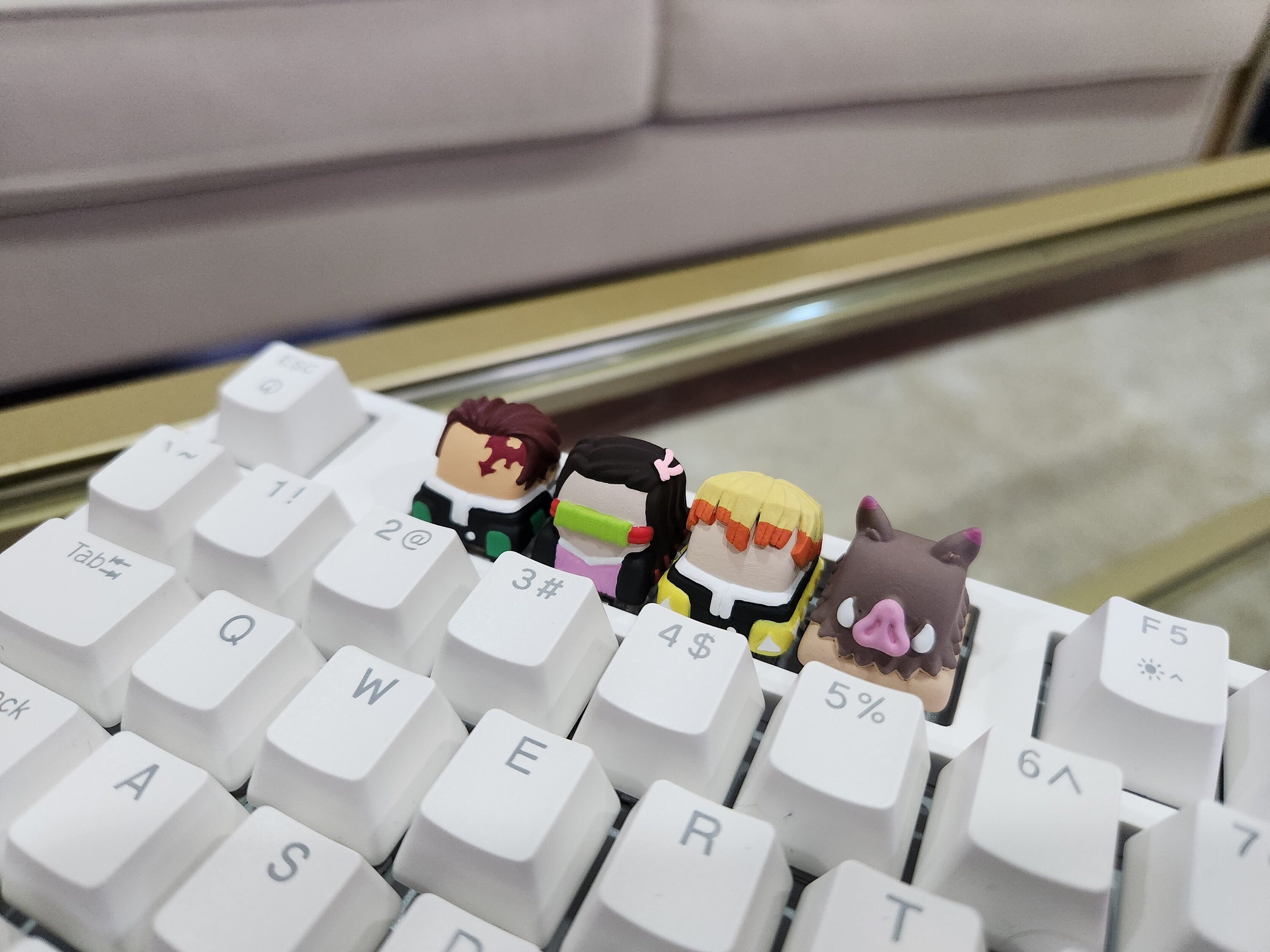 Anime Keycap - Hand Painted, Cute Keycap Designs, Cherry MX, Hiko3D