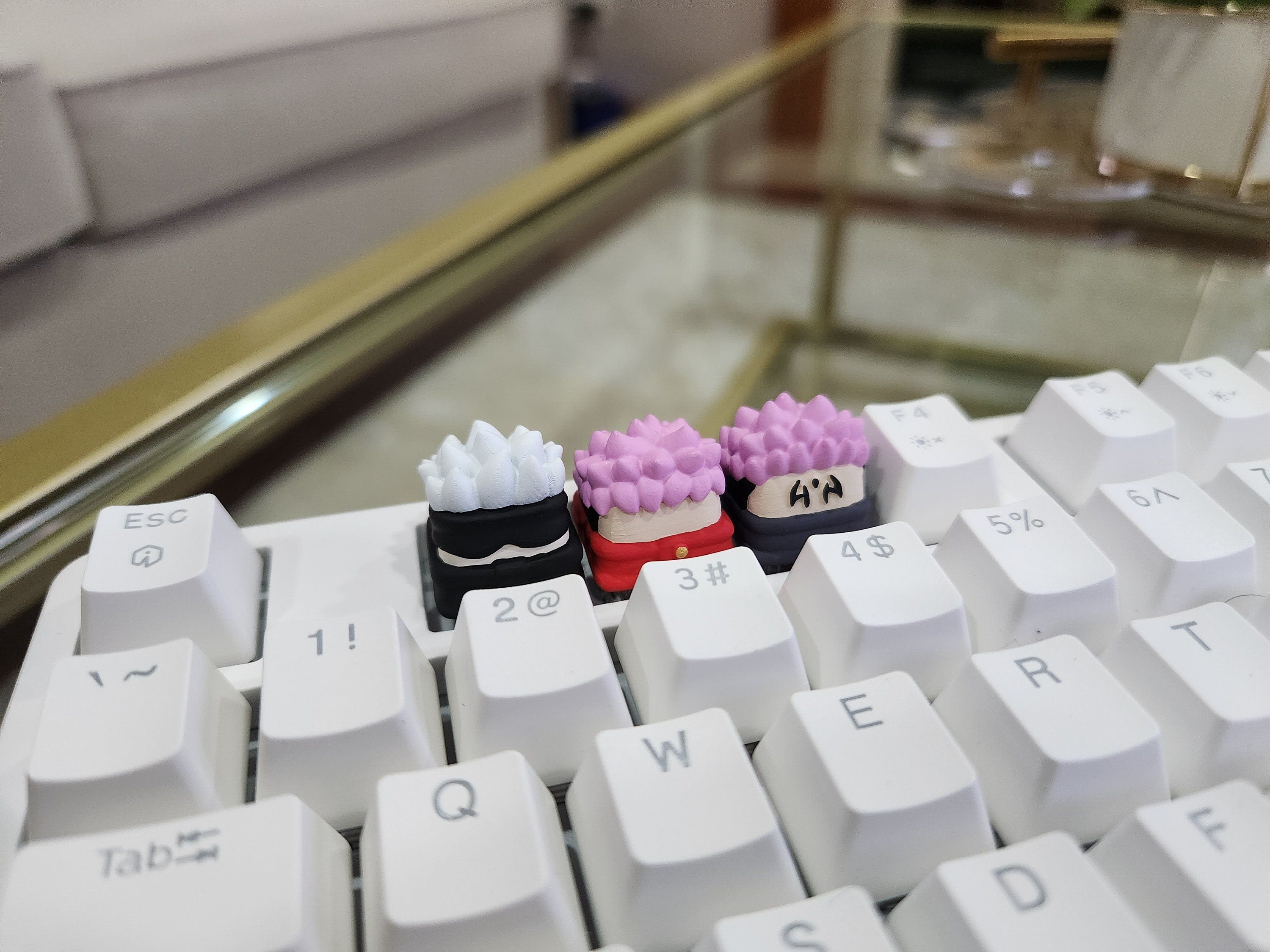 Anime Keycap - Hand Painted, Cute Keycap Designs, Cherry MX, Hiko3D