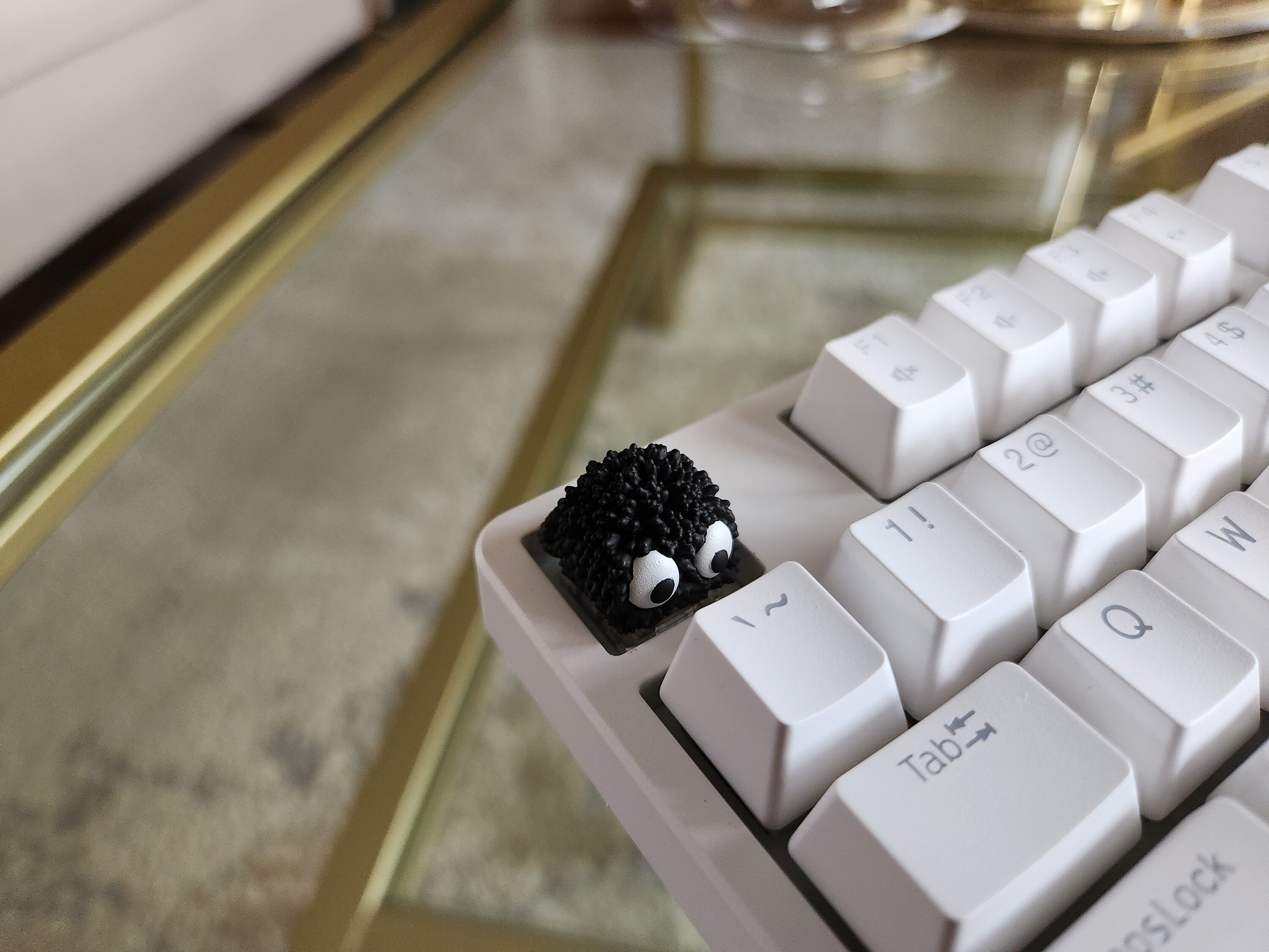 Soot Sprite Keycap - Hand Painted Cute Keycap Designs, Cherry MX