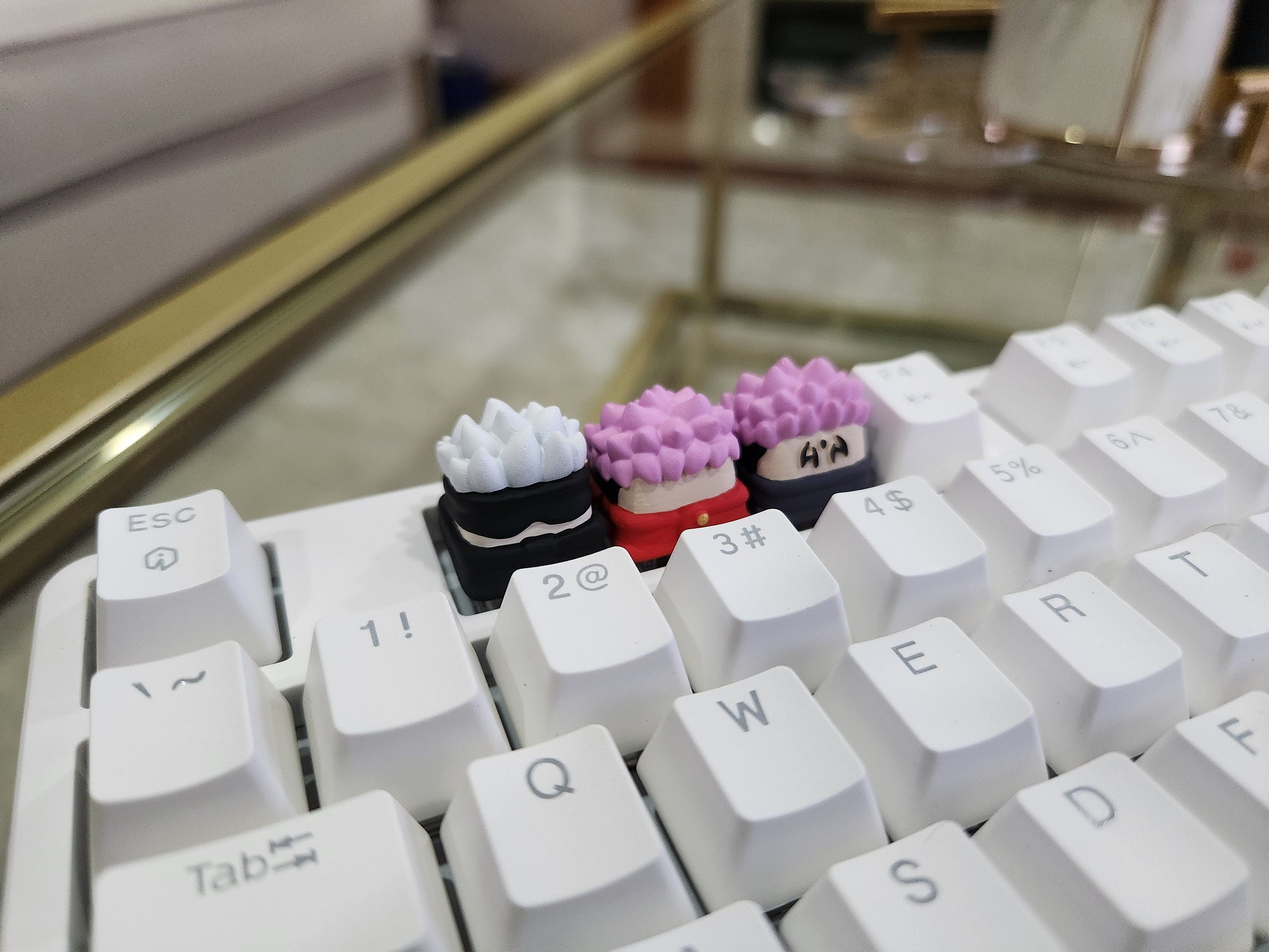 Anime Keycap - Hand Painted, Cute Keycap Designs, Cherry MX, Hiko3D