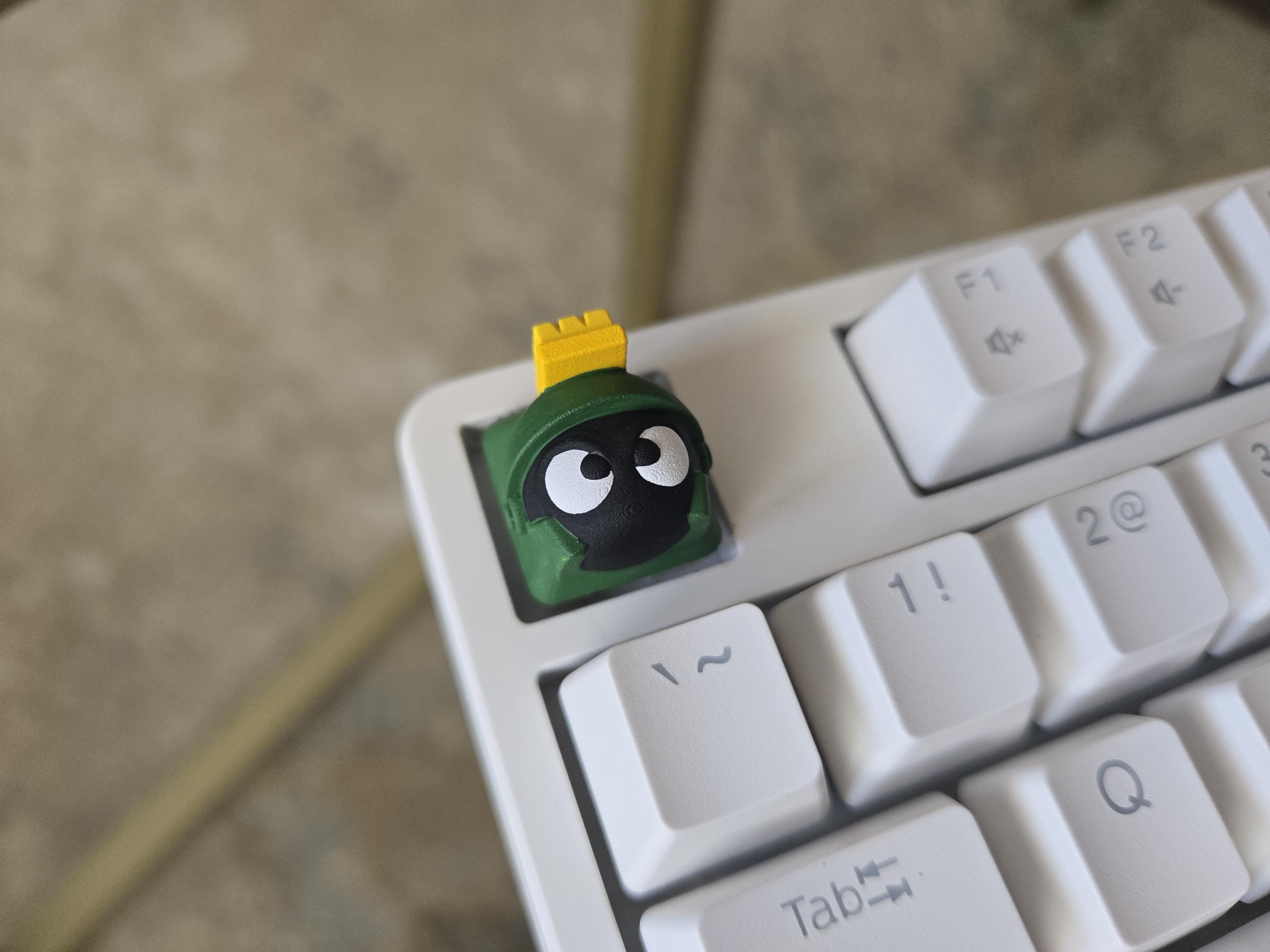 Marvin the Martian Keycap - Hand Painted Cute Keycap Designs, Cherry MX