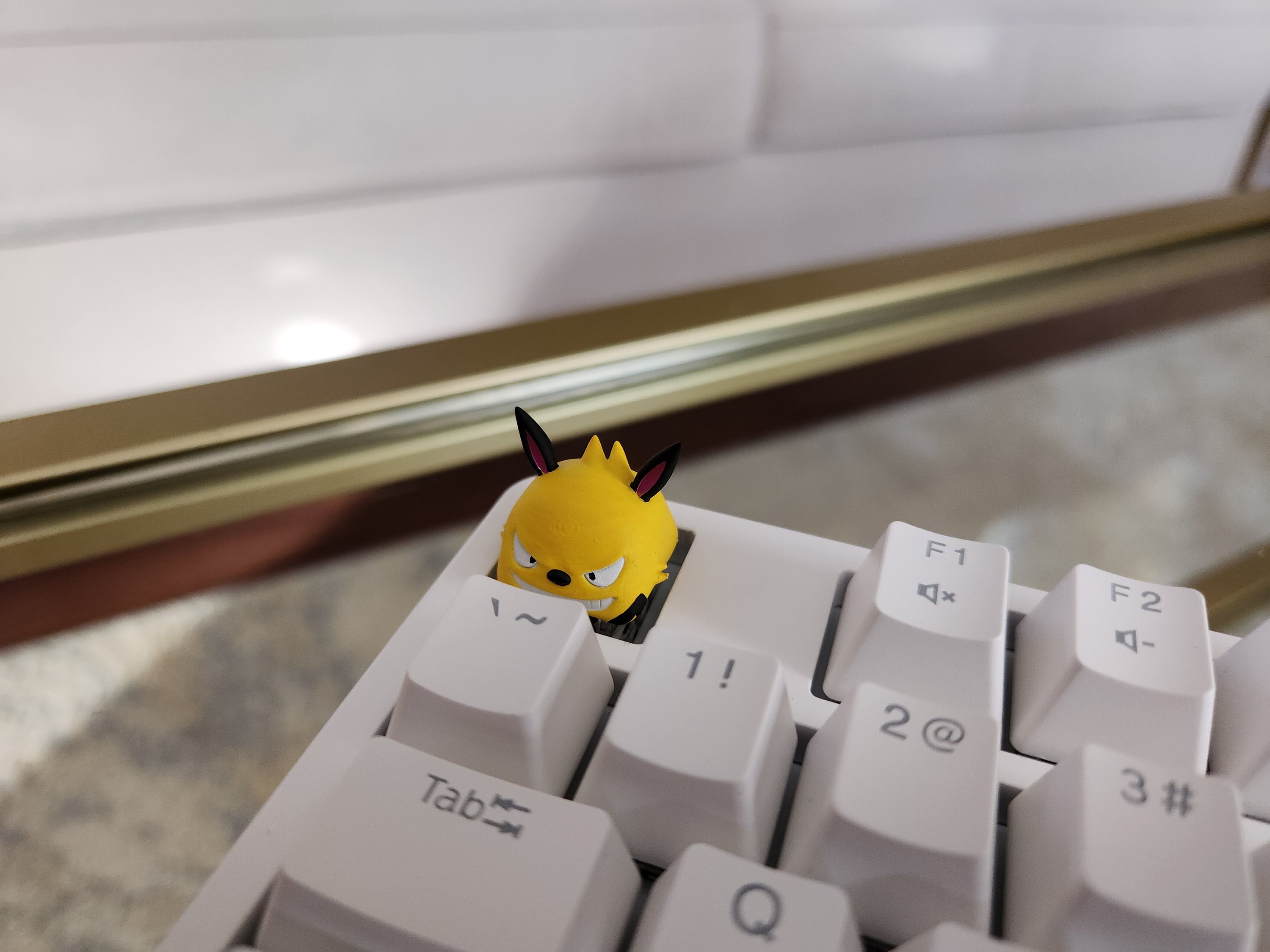 Palworld Grizzbolt Video Game Keycap - Hand Painted, Cute Keycap Designs, Cherry MX