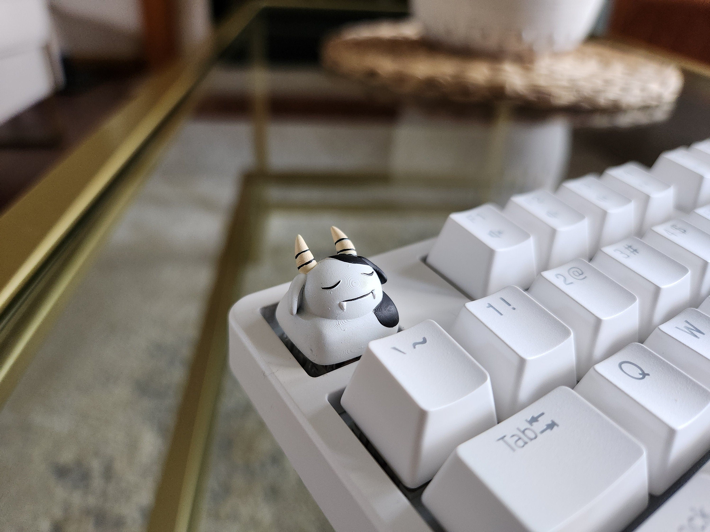 Video Game Pal World Mozzarina Keycap - Hand Painted Cute Keycap Designs, Cherry MX