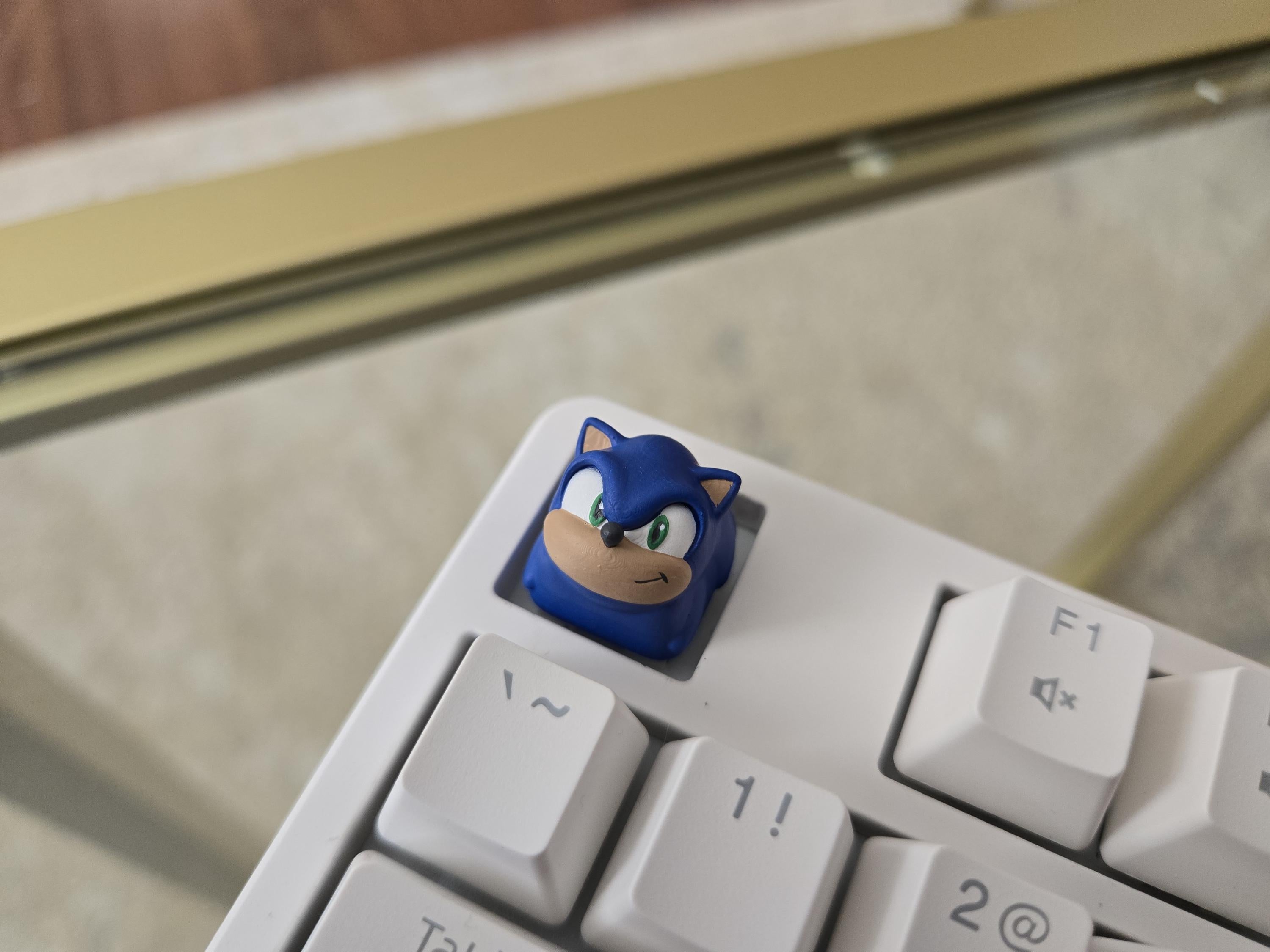 Sonic Videogame Keycap - Hand Painted, Cute Keycap Designs, Cherry MX