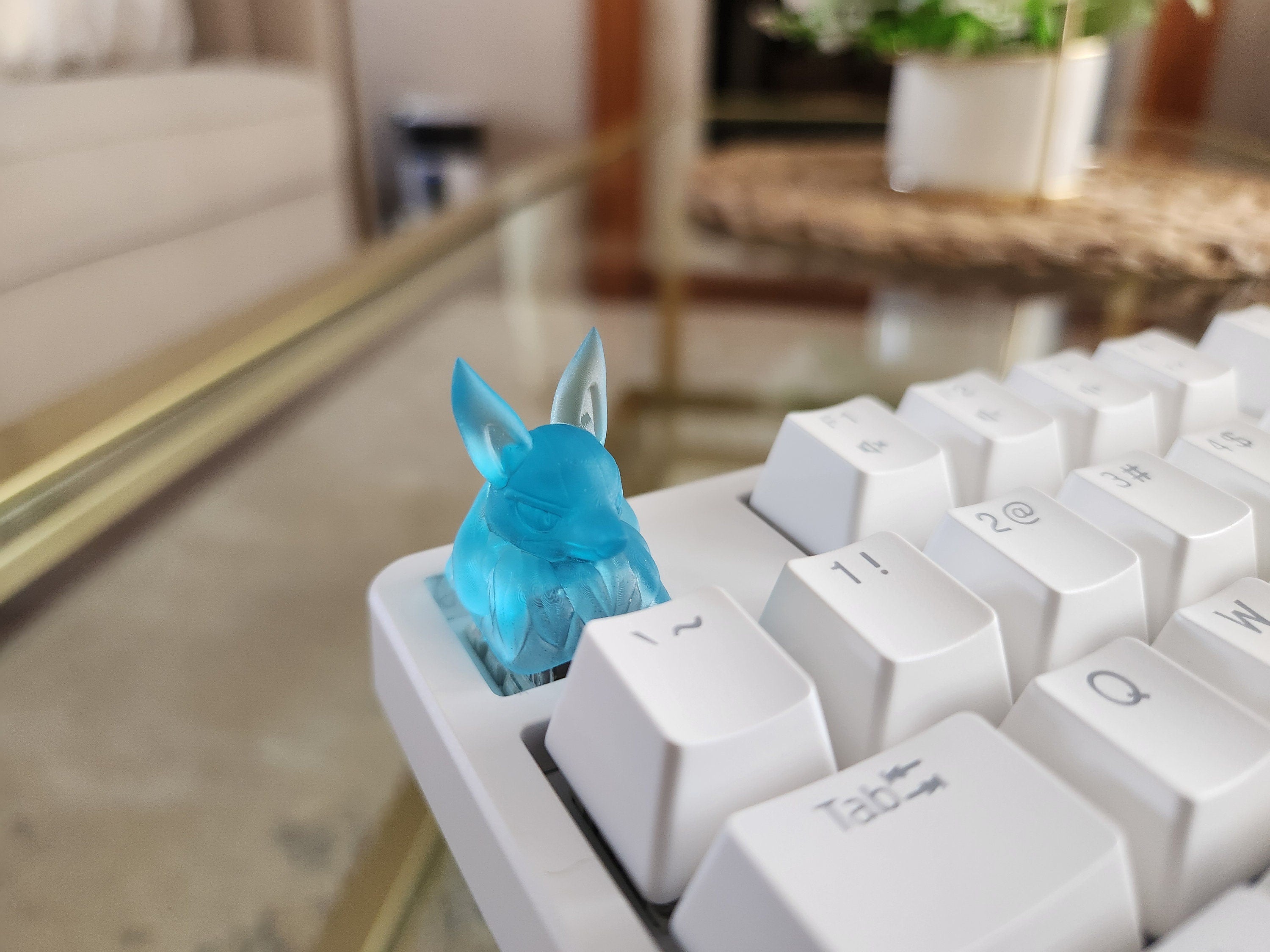 Anime Snorlax Keycap - Clear Transparent Cute Keycap Designs, Cherry MX, Multiple Colors